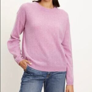 ZADIG & VOLTAIRE Cashmere Crew Neck Sweater pink long sleeve size L women casual
